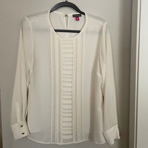 Vince Camuto White Long Sleeve Blouse. Never Worn!